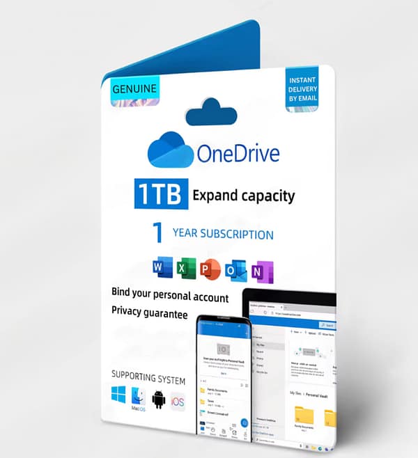 OneDrive 1TB + Office 365 Family Subscription OneDrive 1TB Cloud Expansion + Office 365 Family (1 Year)